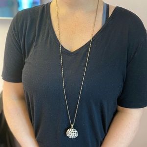 Women's Gold Chain Necklace with Crystal Pendant